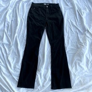 Lee 6 boot cut mid rise black jeans